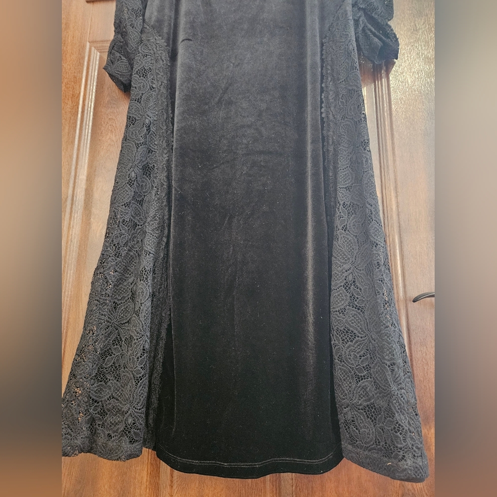 Nwt ANTHROPOLOGIE Elegant Black Lace Open-Back Dress- LARGE - Picture 13 of 14